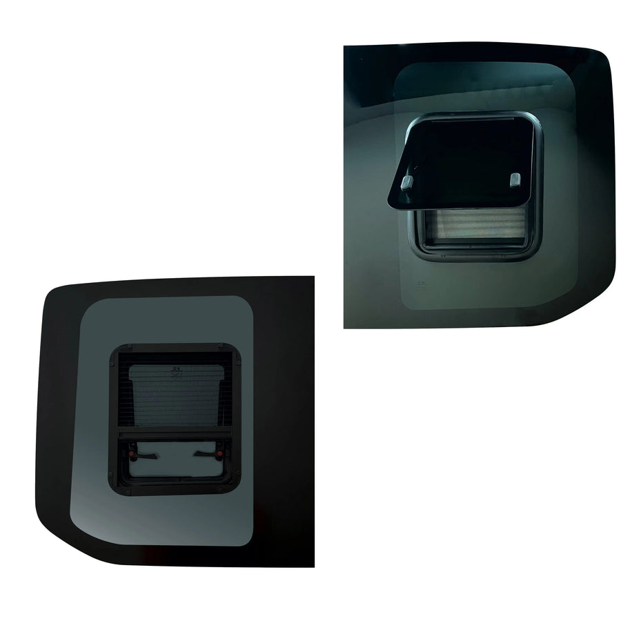 VWD Ford Transit Van Fixed Window Medium / High Roof 2015+ Passenger Side Rear Cargo Door (Single Awning) (TRAWS002R) - Campervan HQ