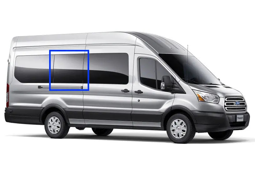 VWD Ford Transit Fixed Van Window Medium / High Roof 2015+ Passenger Side Middle (148"/148"EXT WB) (DTT18005) - Campervan HQ