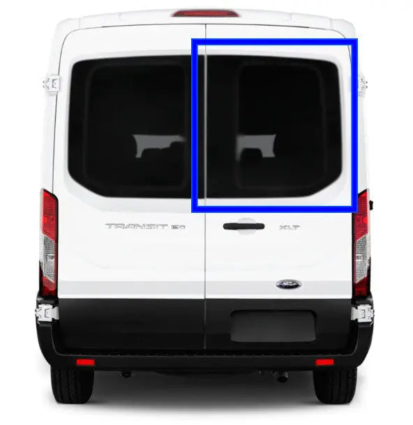 VWD Ford Transit Van Fixed Window Medium / High Roof 2015+ Passenger Side Rear Cargo Door (DTT18016) - Campervan HQ