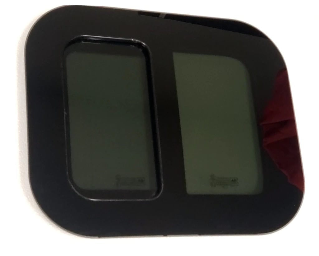 Universal-Fit Driver Side Half-Slider Screened Window (18"H x 15"W)_Outside View - Campervan HQ