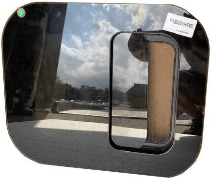 Universal-Fit Driver Side Half-Slider Screened Window (18"H x 15"W)_Semi Open - Campervan HQ