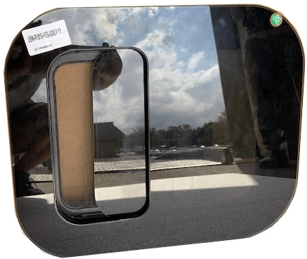 Universal-Fit Passenger Side Half-Slider Screened Window (18"H x 15"W)_Semi Open - Campervan HQ