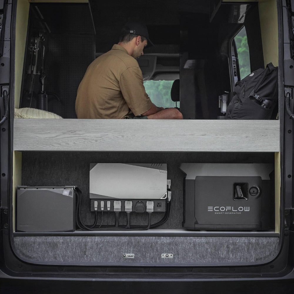EcoFlow Power Kits 2kWh (In Use)_Rear Door View - Campervan HQ