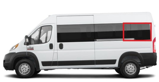 Ram ProMaster Driver Side Rear Quarter Half-Slider Screened Window (159”WB) DSSD - Campervan HQ