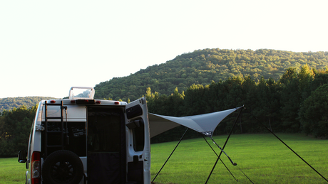 How to Install Dragon Fly Haku Tarp Awning on a Campervan
