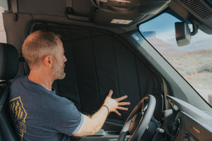 VanEssential Mercedes Sprinter Stealth Front Door Window Covers (Pair)