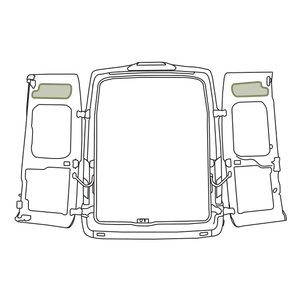 VanEssential Ford Transit Upper Rear Door Storage Panels (Pair)