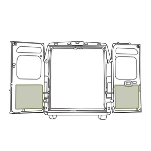 VanEssential Ram Promaster Lower Rear Door Storage Panels (Rear)