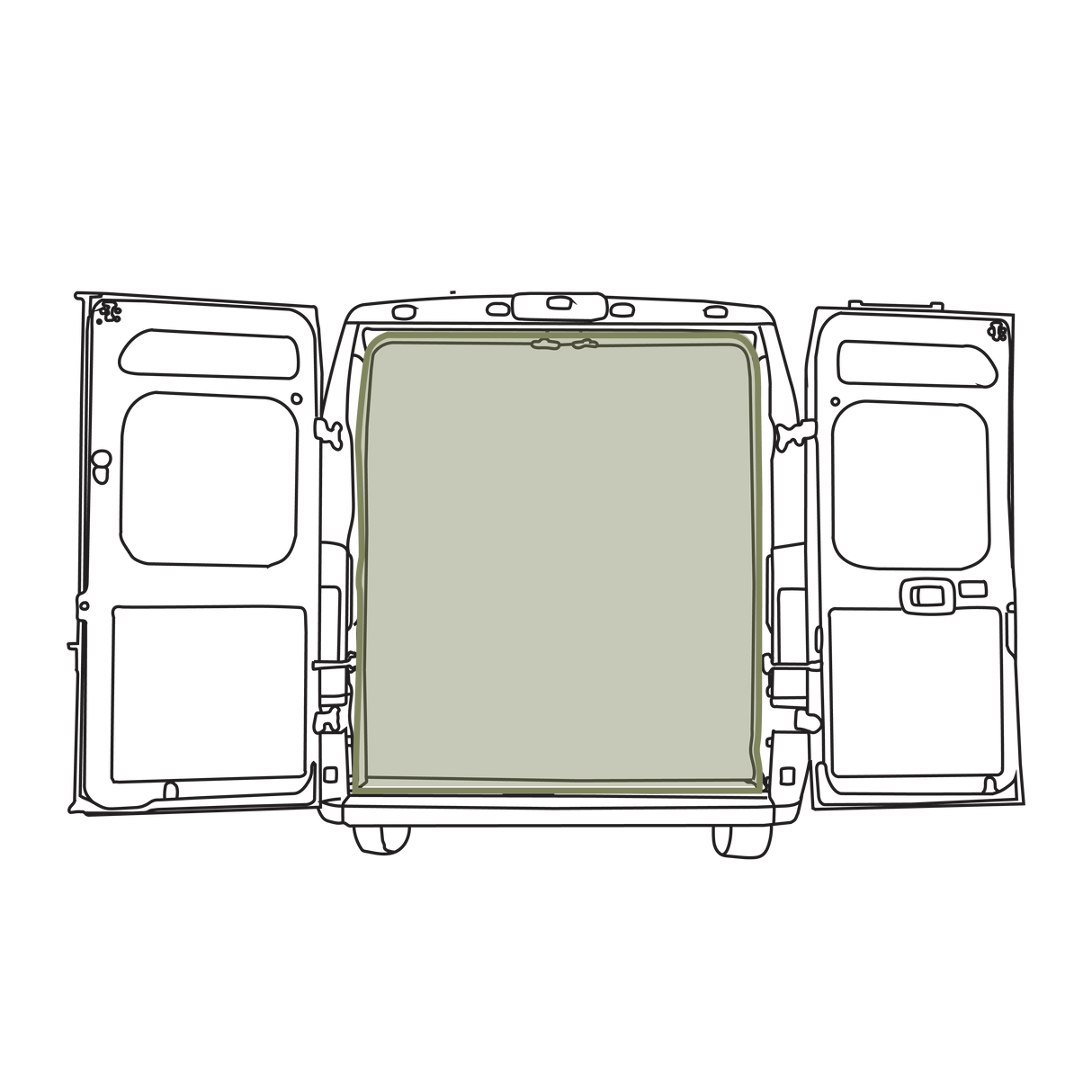 VanEssential Ram Promaster Bug Screen - Rear Door