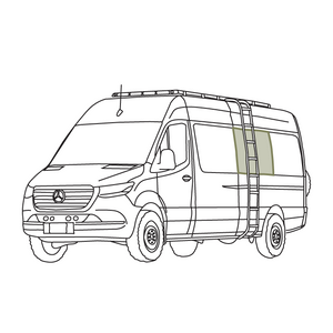 VanEssential Mercedes Sprinter Stealth Passenger Van Middle Window Covers