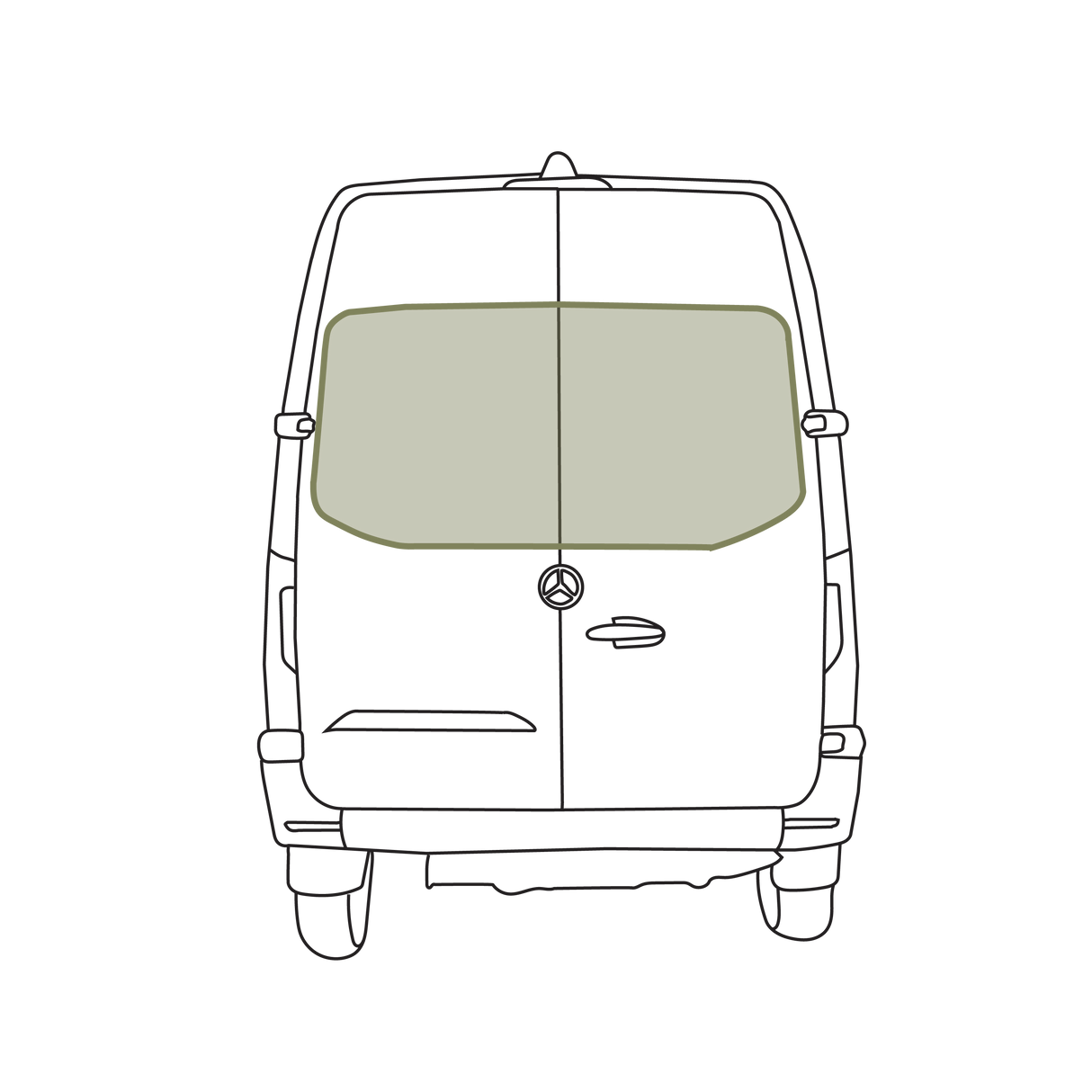 VanEssential Mercedes Sprinter Stealth Rear Door Window Covers (Pair)