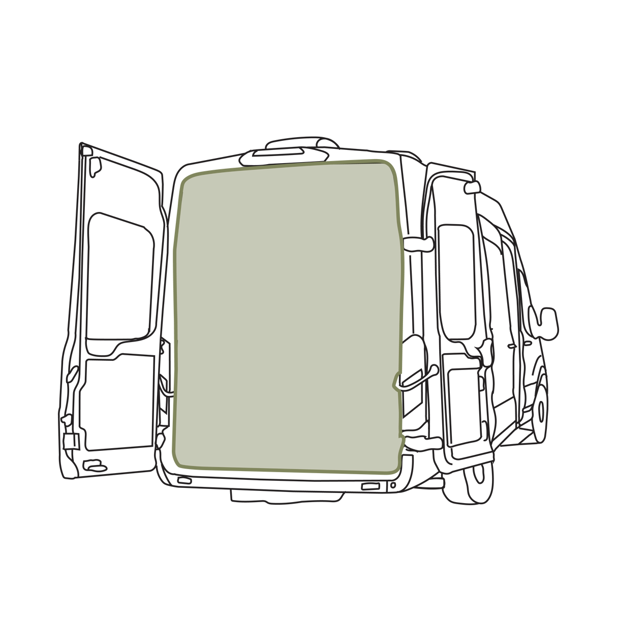 VanEssential Ford Transit Bug Screen - Rear Door