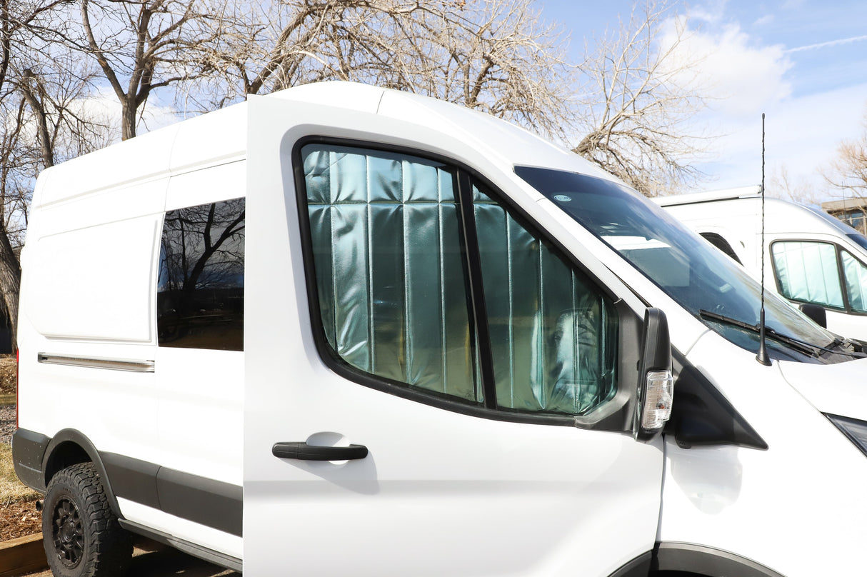 VanEssential Ford Transit Reflective Front Door Window Covers (Pair)