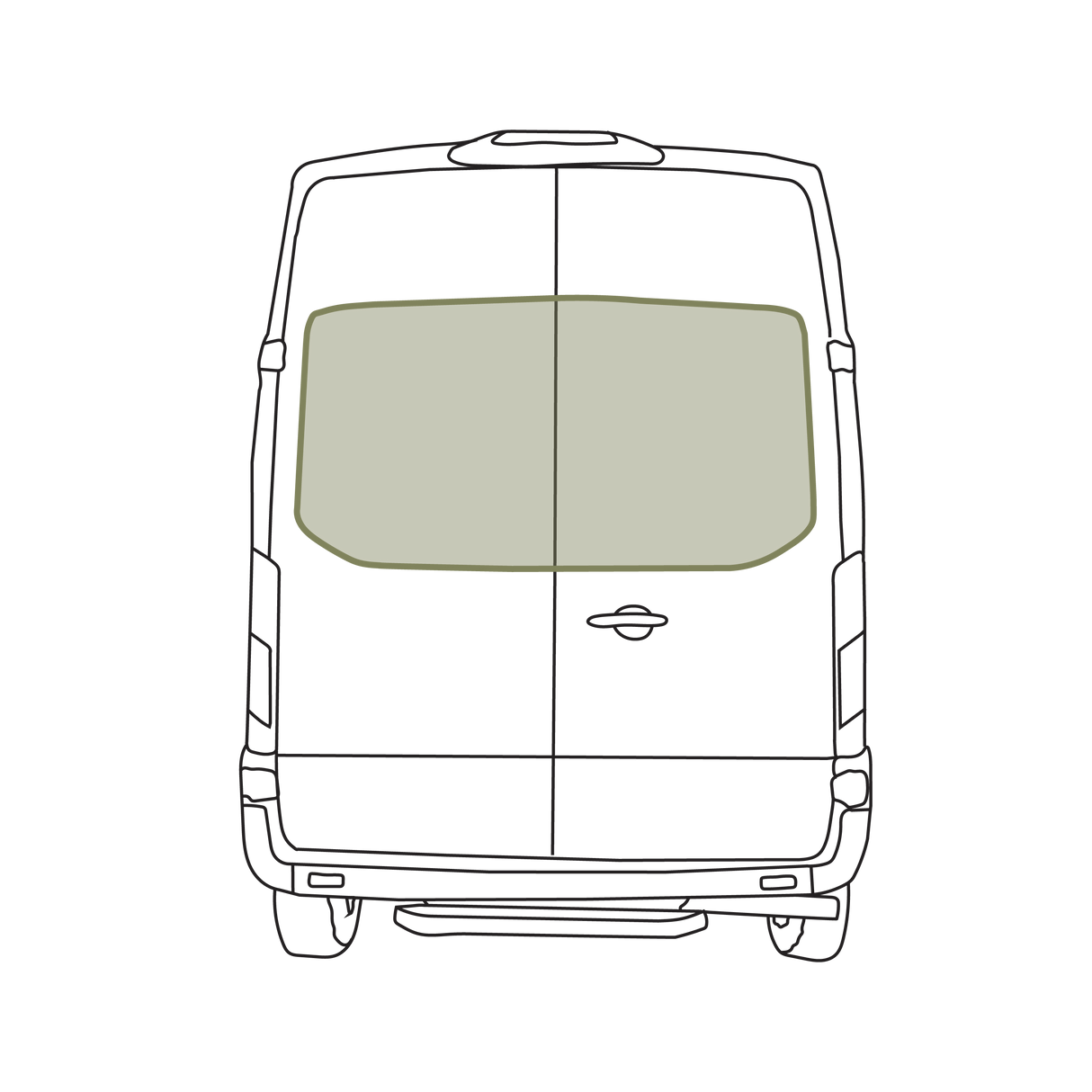 VanEssential Ford Transit Stealth Rear Door Window Covers (Pair)