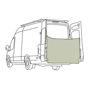 VanEssential Rear Door Shower Screen