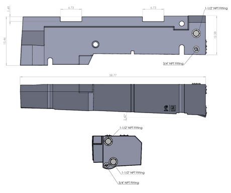 S&B Filters 20 Gallon Undercarriage Fresh Water Tank - Passenger Side - 2015+ Ford Transit 148" & 148"EXT (10-3015)