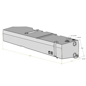 S&B Filters 22 Gallon Undercarriage Fresh/Grey Water Tank - Driver Side - 2015+ Ford Transit 148" & 148"EXT (10-3016)