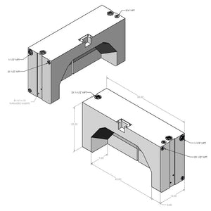 S&B Filters 39 Gallon Wheel Well Water Tank - Driver/Passenger Side - 2013+ Ram ProMaster (10-3018)