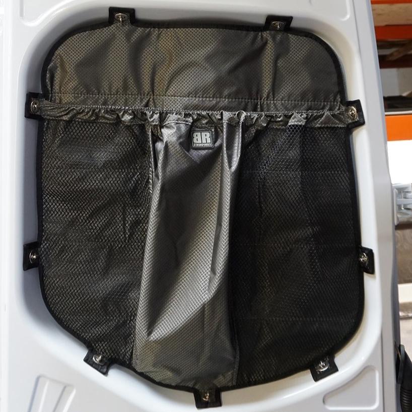RB Components 2019+ Sprinter Van Fabric, Rear Door Window Stuff Bag