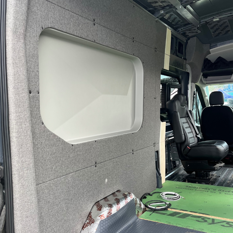 GoCode 2015+ Ford Transit Innie Sleeper 148"/148" EXT - Passenger Side