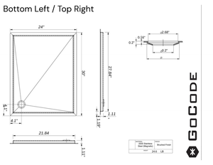 Tetravan In-Floor Shower Pan STAINLESS STEEL