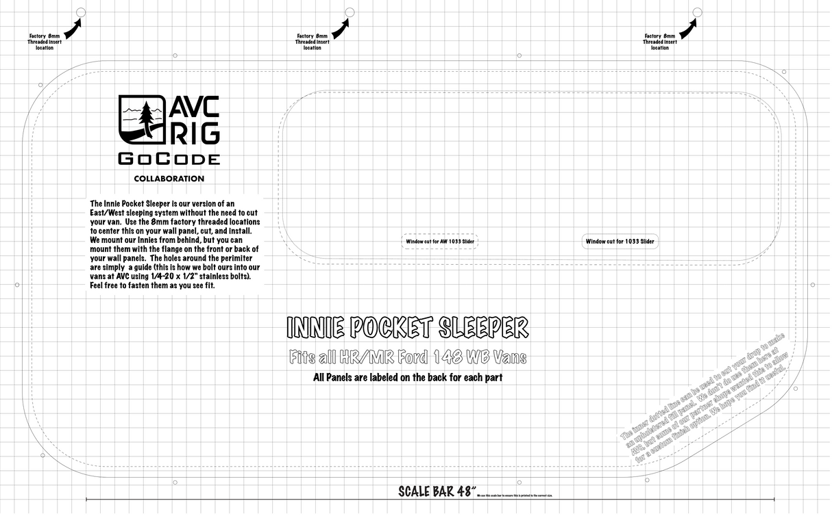 GoCode 2015+ Ford Transit 148"/148" EXT Innie Sleeper Pair