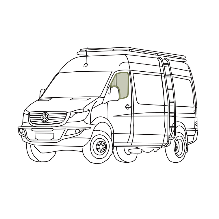 VanEssential Mercedes Sprinter Reflective Front Door Window Cover (Pair)