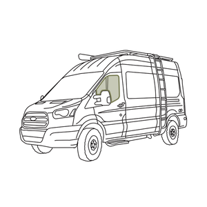 VanEssential Ford Transit Reflective Front Door Window Covers (Pair)