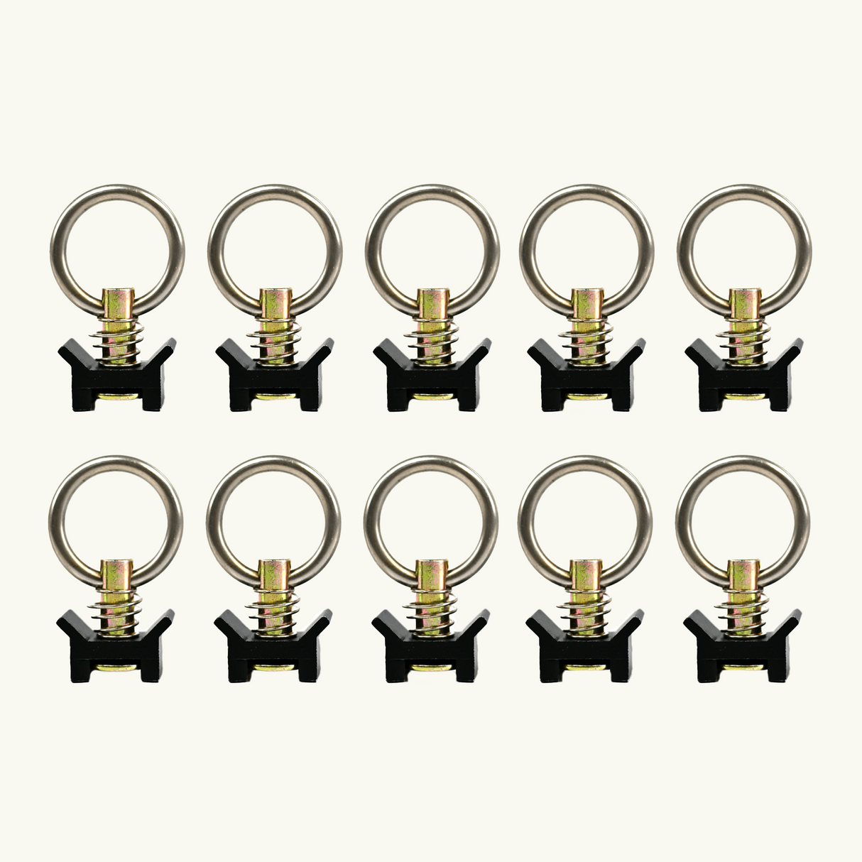 VanEssential Venture L-Track Adjustable Single Stud with Stainless Steel Ring (10 Pack)