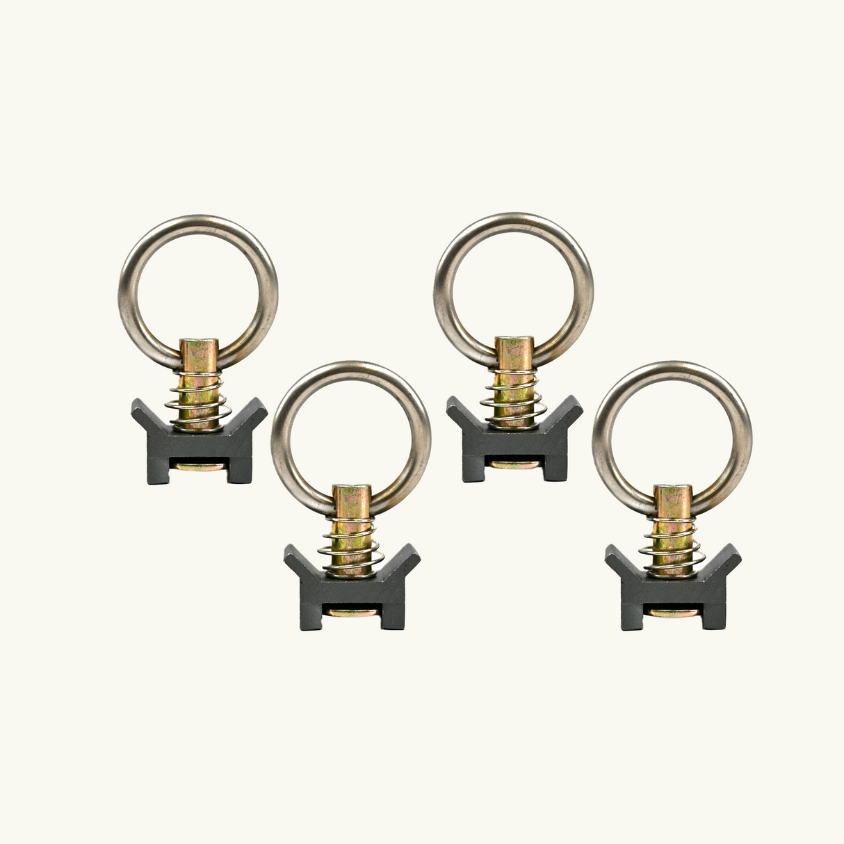 VanEssential Venture L-Track Adjustable Single Stud with Stainless Steel Ring (4 Pack)