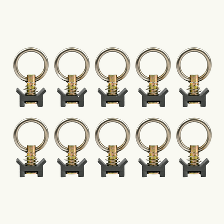 VanEssential Venture L-Track Adjustable Single Stud with Stainless Steel Ring (10 Pack)
