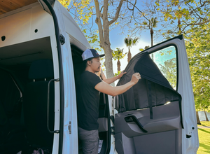 VanEssential Mercedes Sprinter Stealth Front Door Window Covers (Pair)