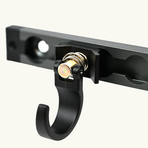 VanEssential Venture L-Track Spring Loaded Single Stud with Hook (2 Pack)
