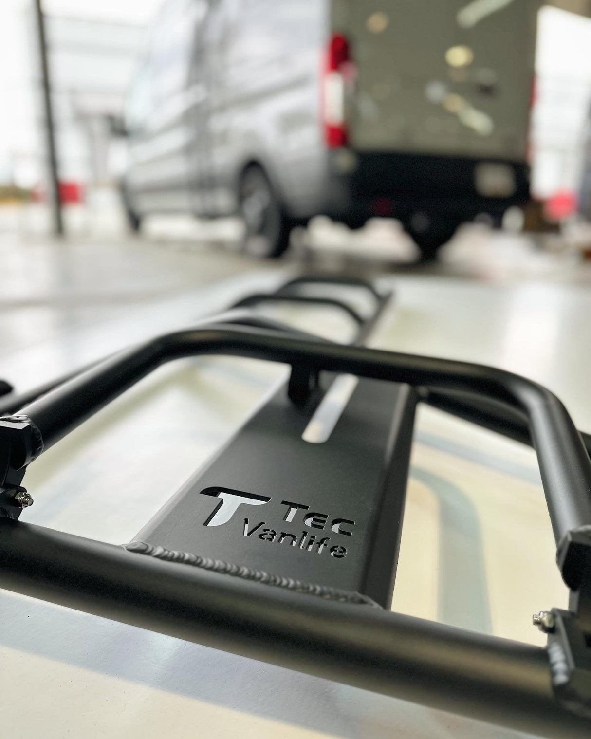 Tec Vanlife 2015+ Ford Transit Two-in-one ladder and tire carrier - Aluminum