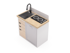 Virtus Vans Mercedes Sprinter 40" Kitchen Cabinet with Sink & Induction Cooktop