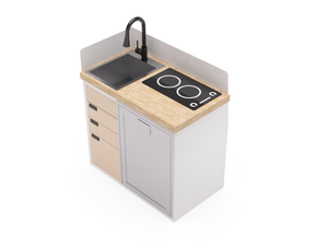 Virtus Vans Mercedes Sprinter 40" Kitchen Cabinet with Sink & Induction Cooktop