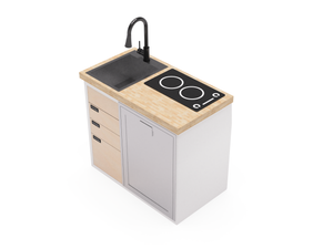 Virtus Vans Mercedes Sprinter 40" Kitchen Cabinet with Sink & Induction Cooktop