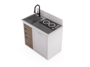 Virtus Vans Mercedes Sprinter 40" Kitchen Cabinet with Sink & Induction Cooktop