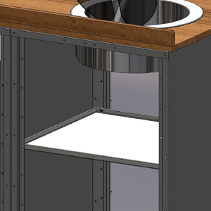 RB Components 48in Galley - Isotherm 130 Fridge Base Cabinet