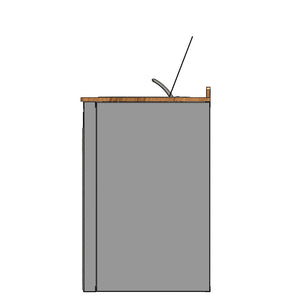 RB Components 56in Galley - Isotherm 85 Fridge Base Cabinet