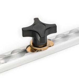 RB Components Four Arm Knob, Black, Threaded