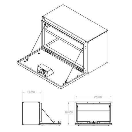 RB Components Rear Door Storage Box - Small Horizontal