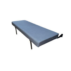 RB Components 58" Folding Bench Seat - Charcoal Cloth