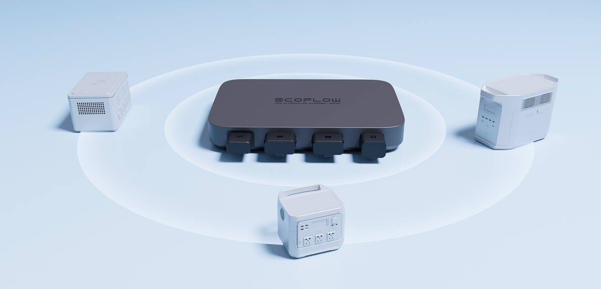 EcoFlow 500W Alternator Charger, GaN safety and thermal protection features