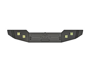 Aluminess Ford E-Series Front Winch Bumper (1992-2007)_With Square Lights - Campervan HQ
