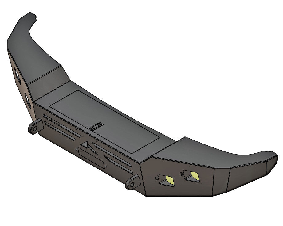 Aluminess Ford E-Series Front Winch Bumper (1992-2007)_ISO View - Campervan HQ