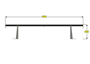 RB Components 2007+, Roof Bar 64" Wide - 12" Lift - High Roof - AC/Vent Cover Restrictions