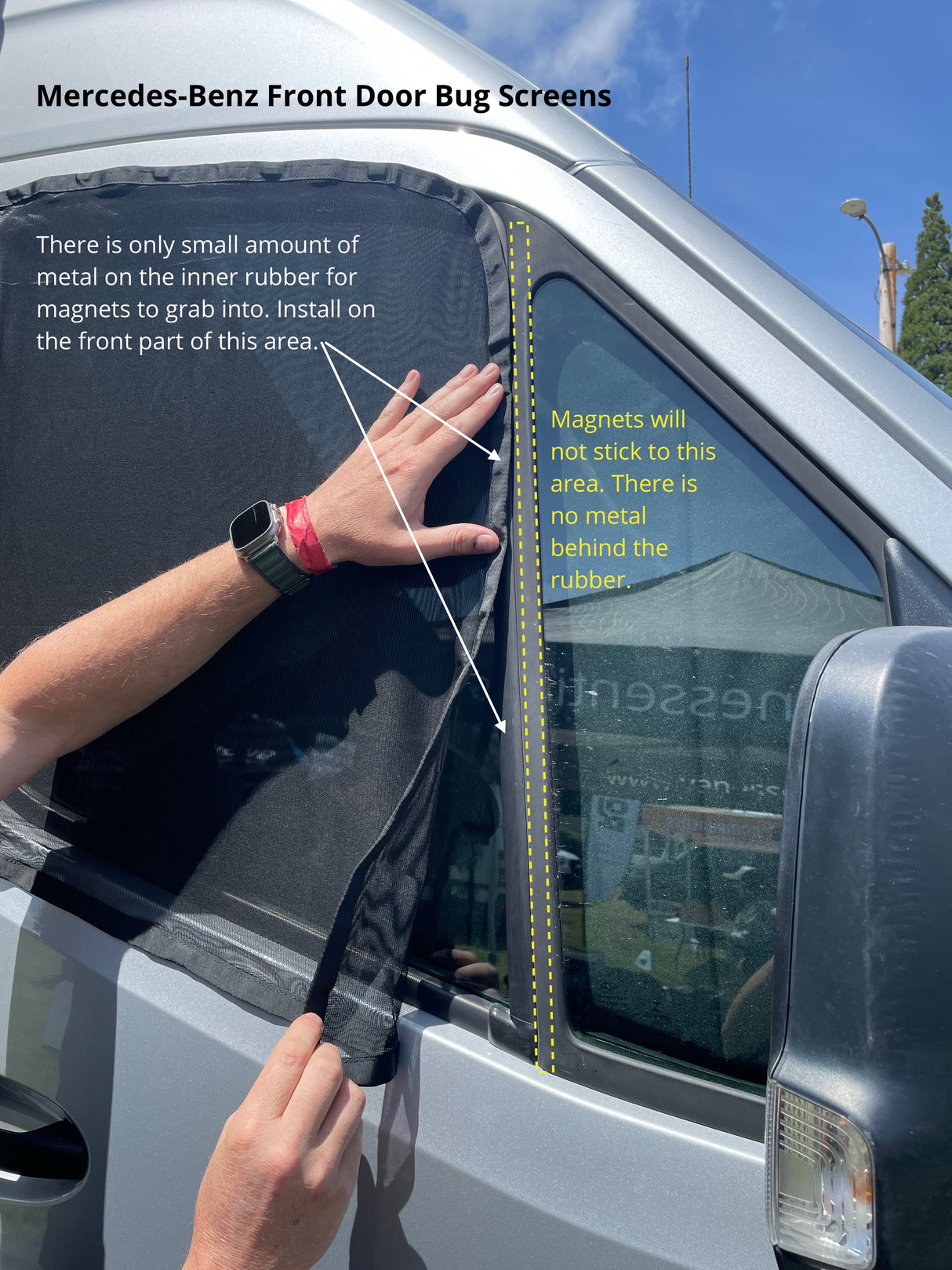 VanEssential Mercedes Sprinter Bug Screen - Front Doors (Pair)