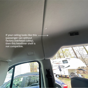 VanEssential Ford Transit Headliner Shelf