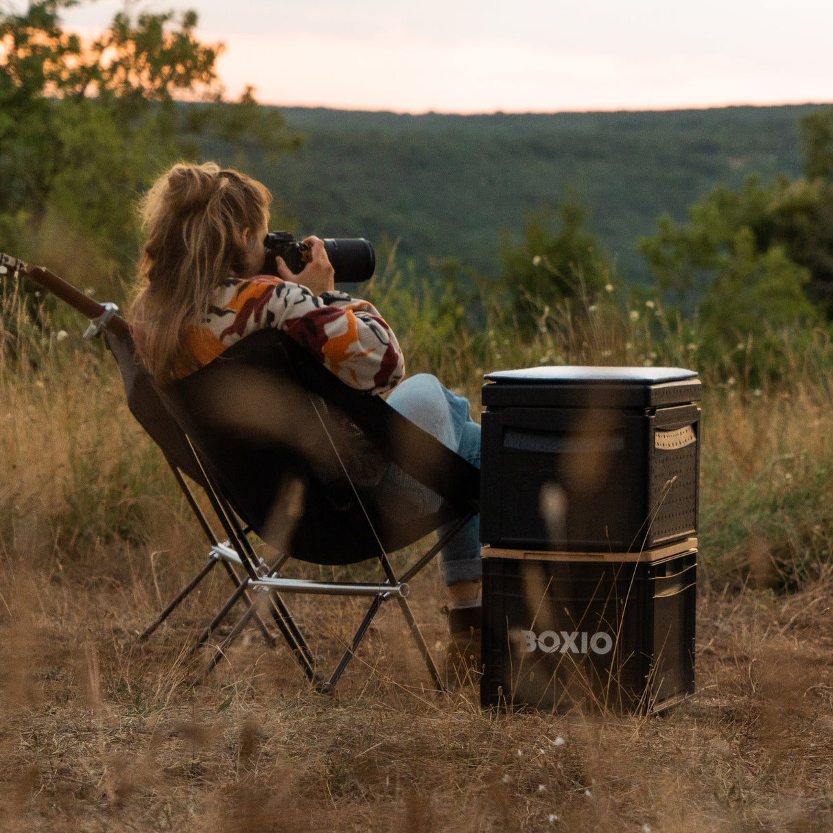 Boxio Camping Chairs Set with Box